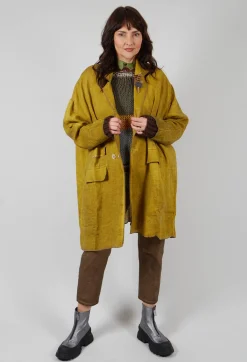 Linen Trench Coat in Original Mustard