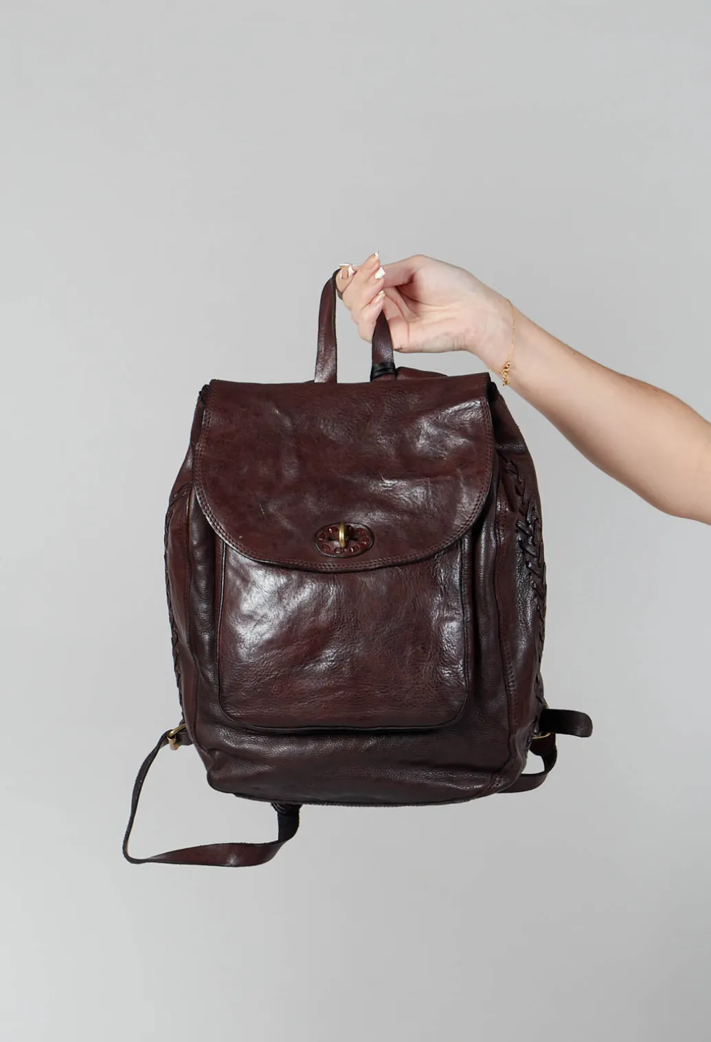 Lock Backpack in Brown