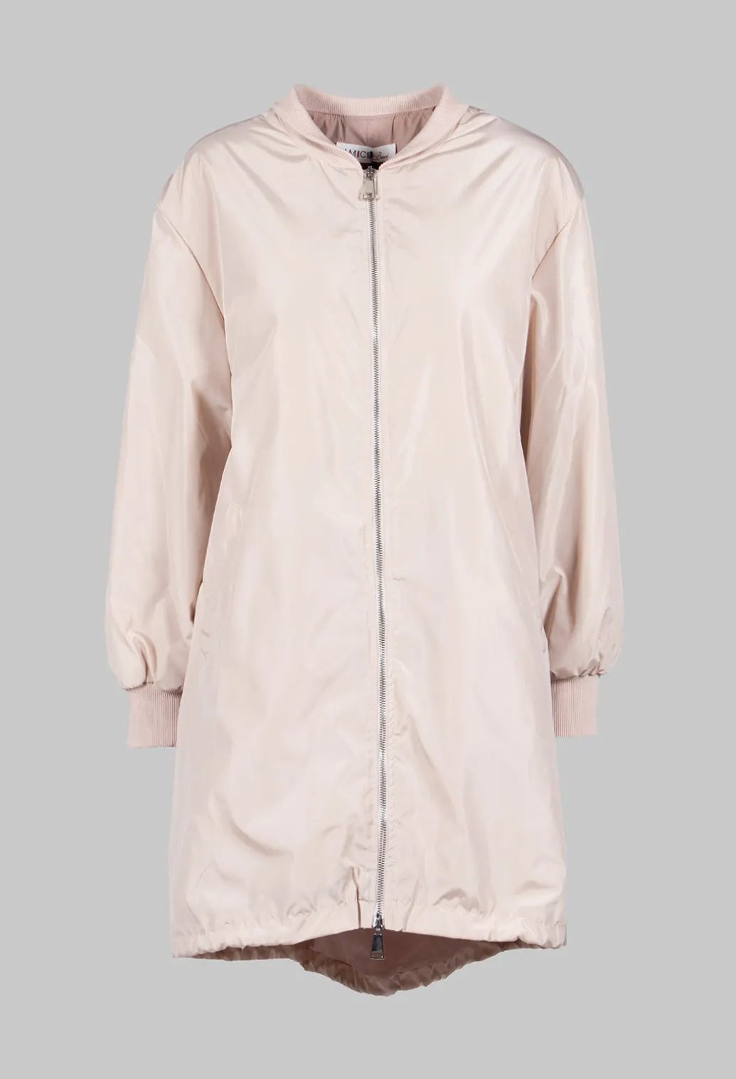 Long Bomber Jacket in Powder