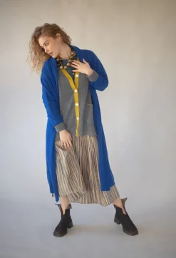 Long Cardigan in Jacaranda Weed