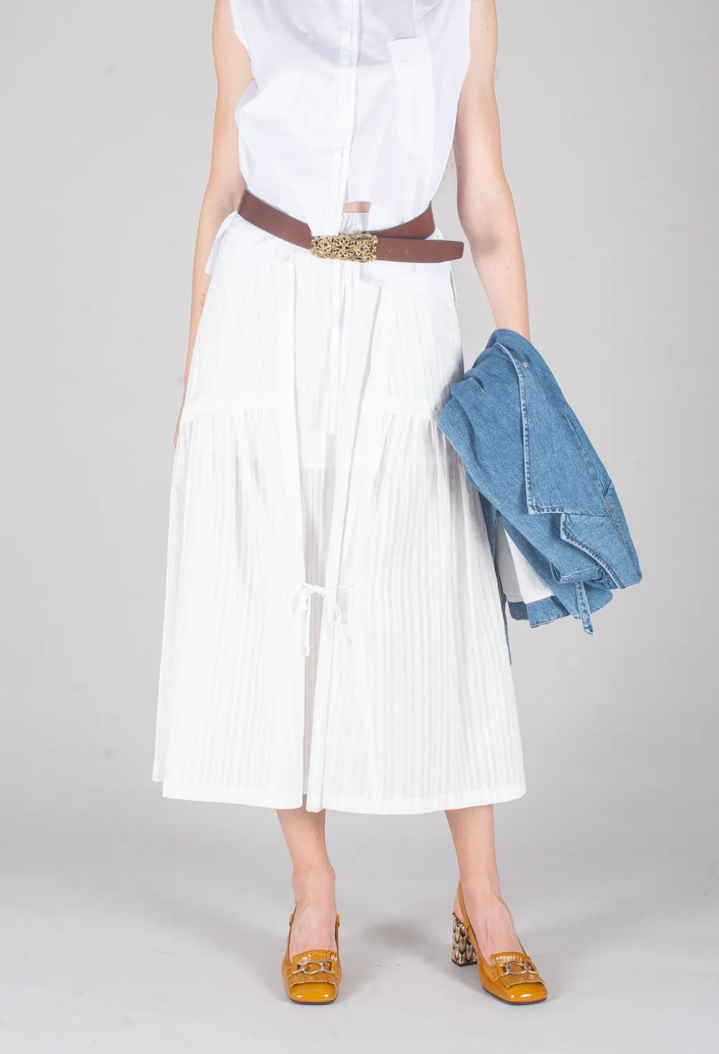 Long Skirt in White