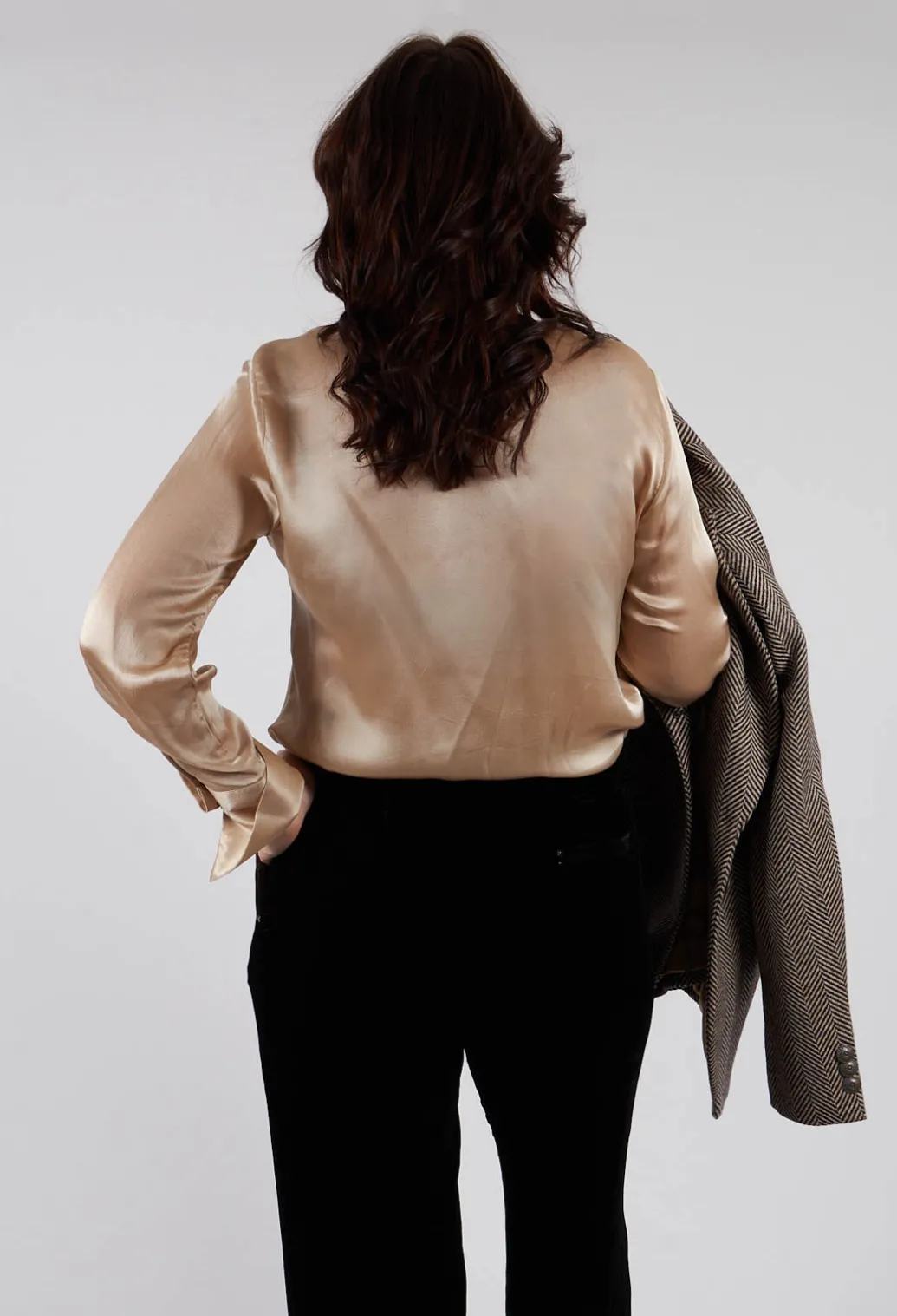 Long Sleeve Shirt in Champagne