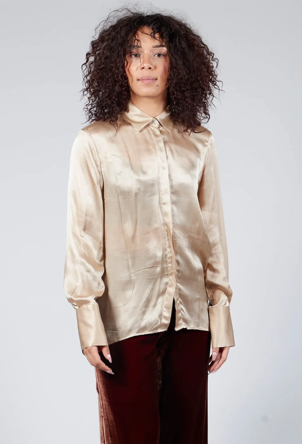 Long Sleeve Shirt in Champagne