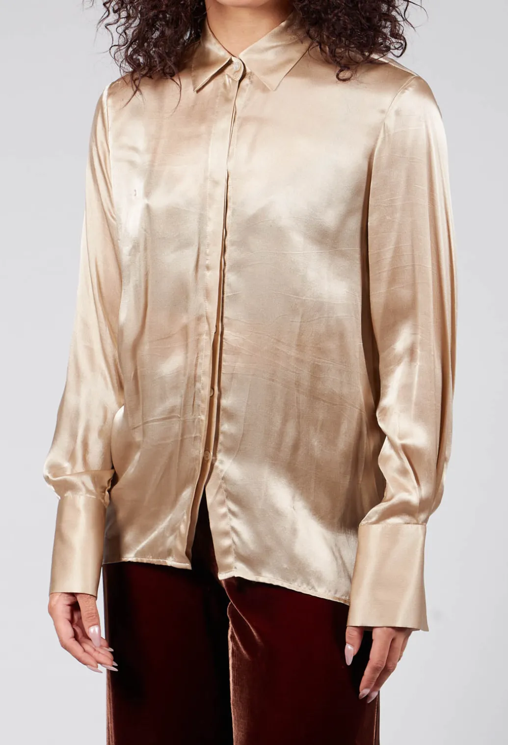 Long Sleeve Shirt in Champagne