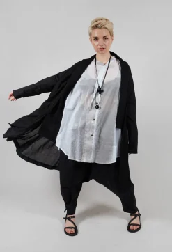 Longline Cardigan in Black