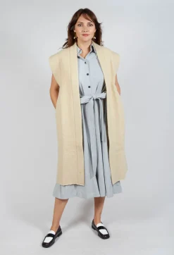 Longline Gilet in Buttermilk