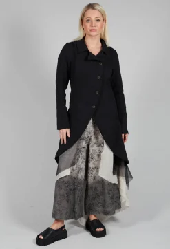 Longline Layered Jacket in Nero