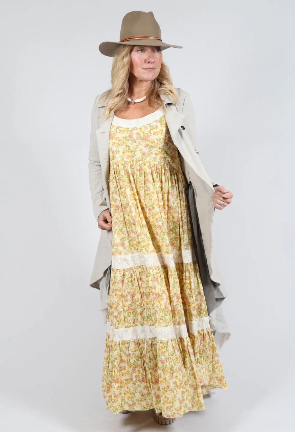 Longline Layered Jacket in Ecru