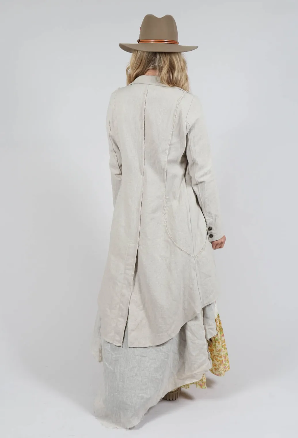 Longline Layered Jacket in Ecru