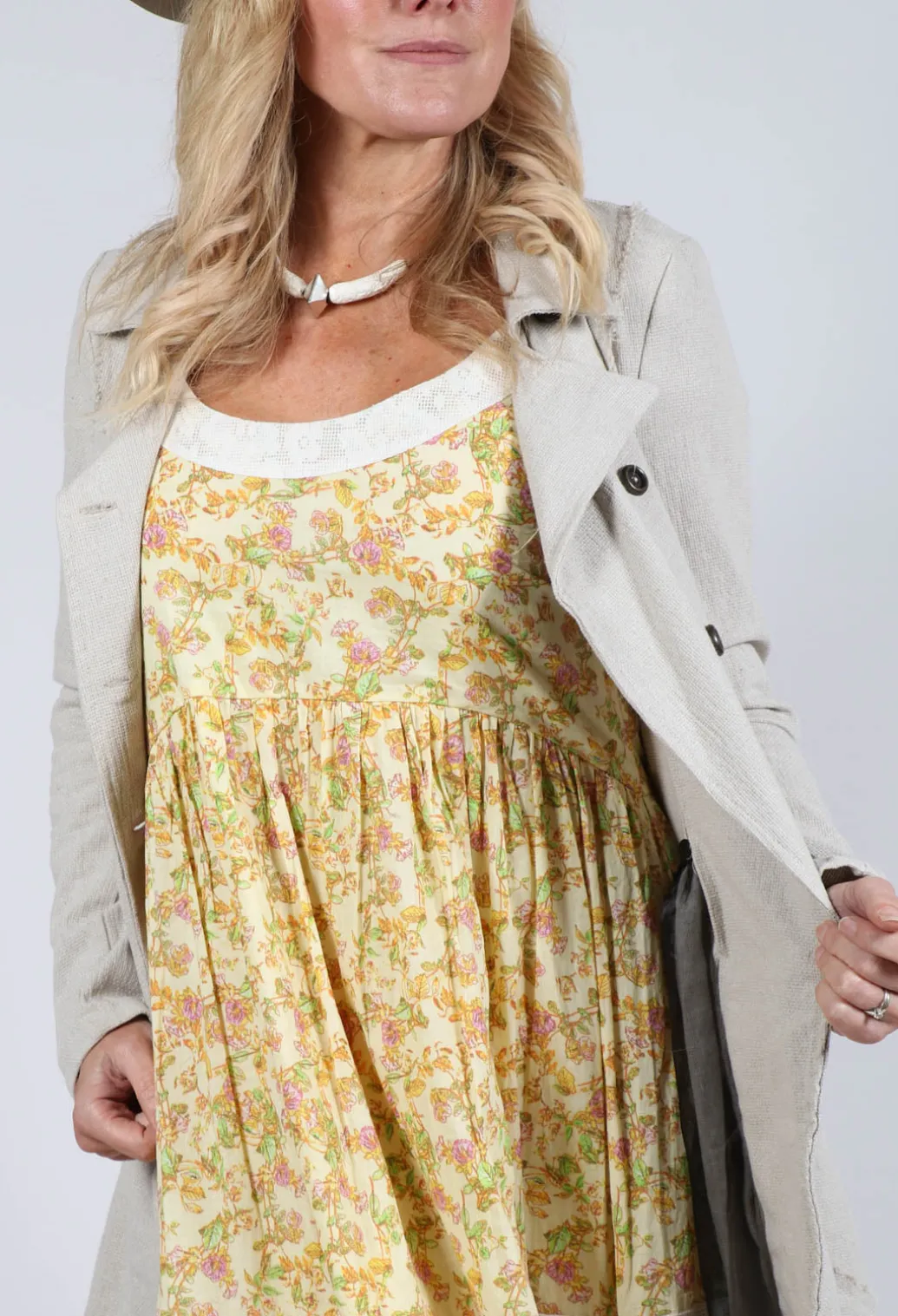 Longline Layered Jacket in Ecru