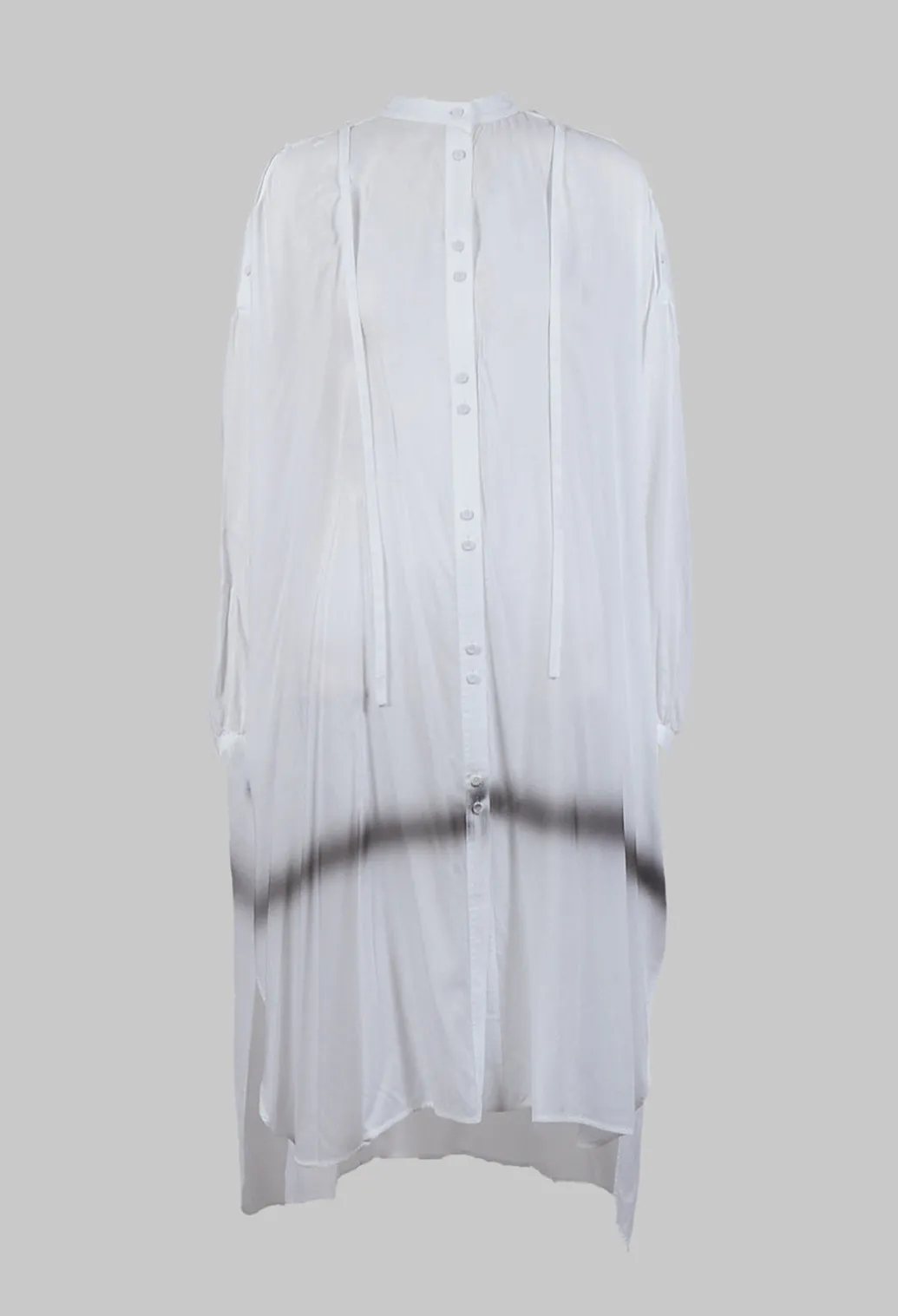 Longline Shirt Dress in White