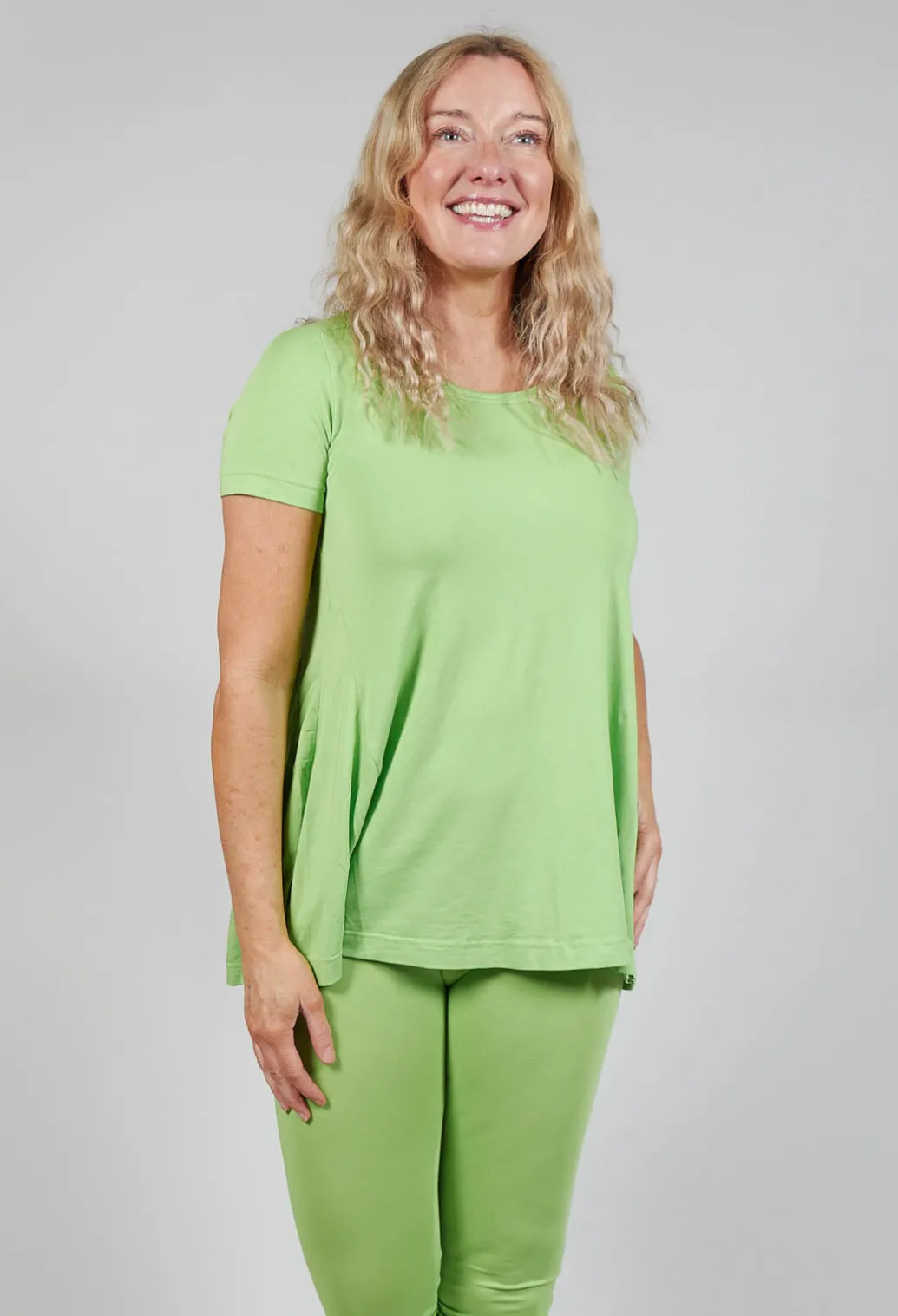 Longline T-Shirt in Lime