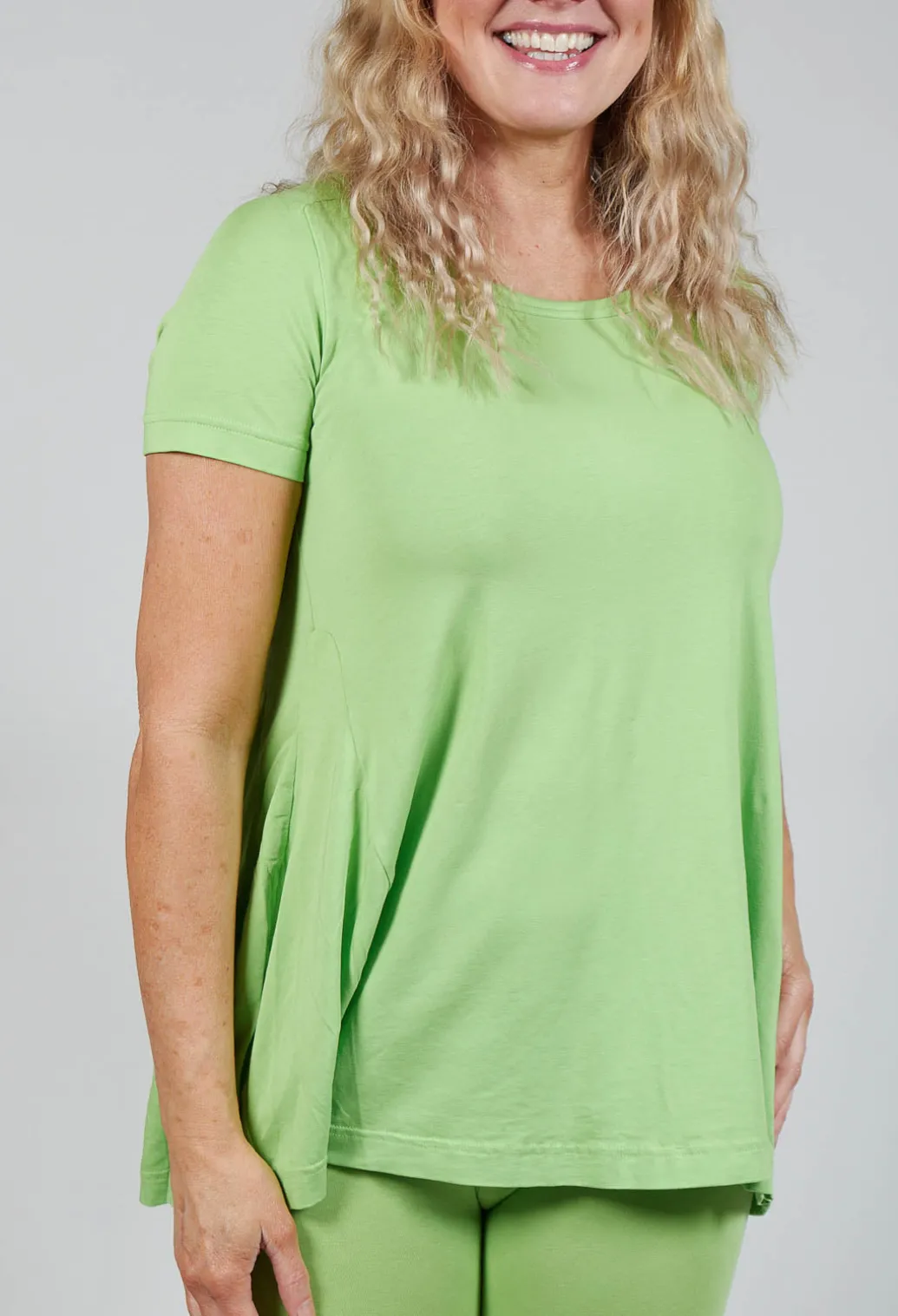 Longline T-Shirt in Lime