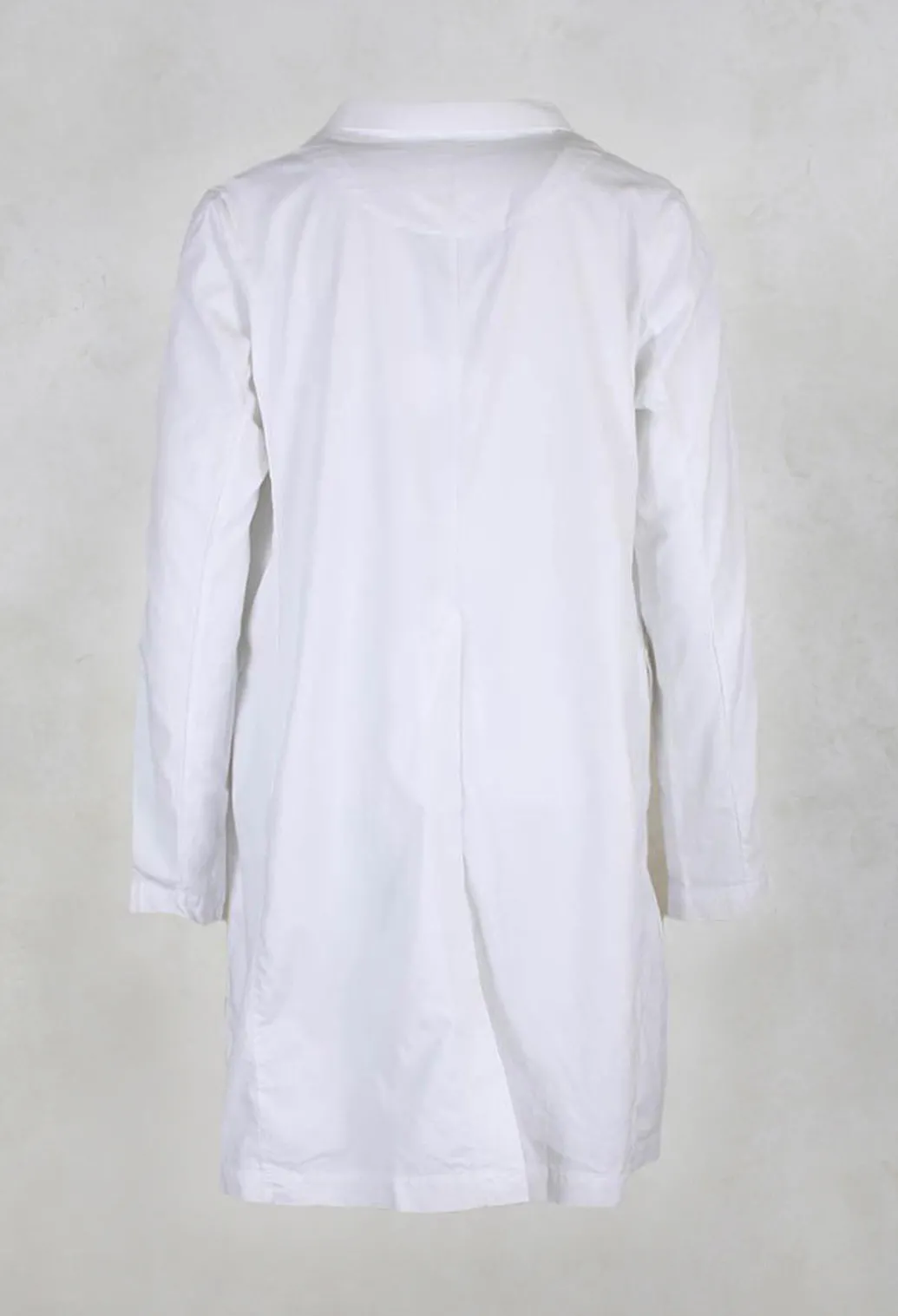 Lucie Jacket with Spilt at Front and Back in White