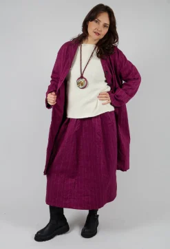 Marta Coat in Mulberry Stripe