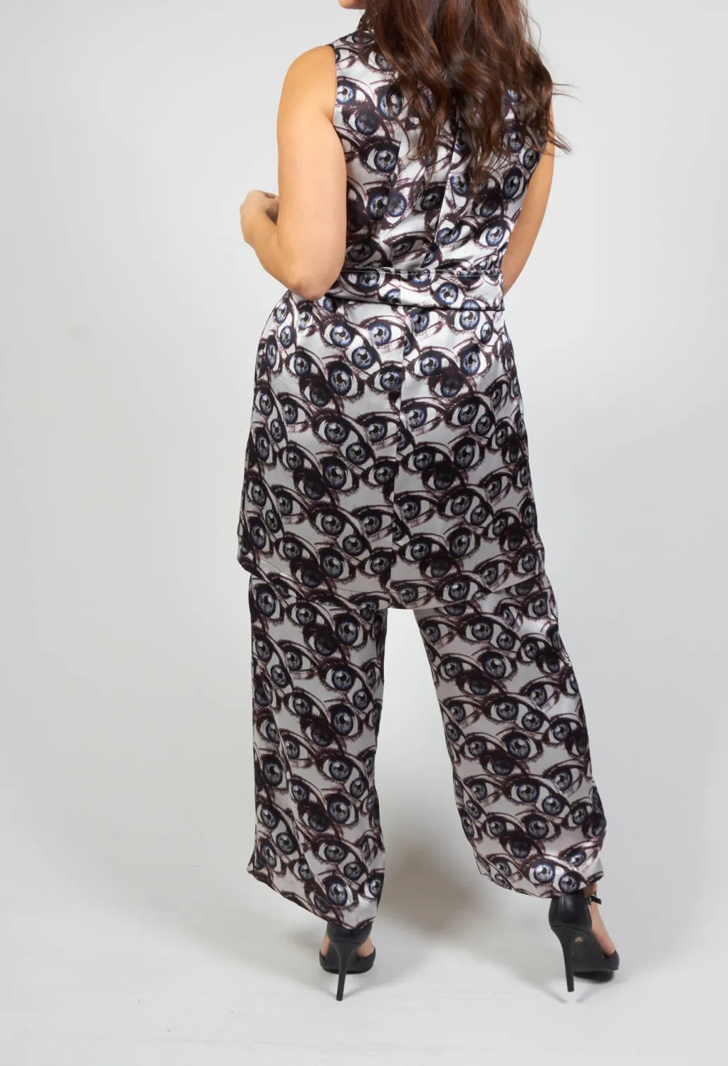 Melo Wide Ankle Grazer Trousers in Multicolor