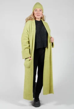 Merino Wool Overcoat in Green
