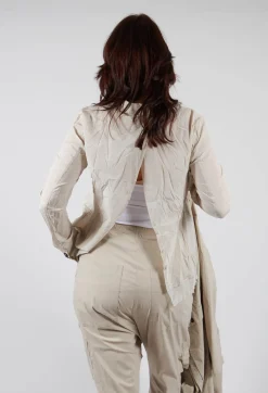 Mesh Silk Jacket in Eraser