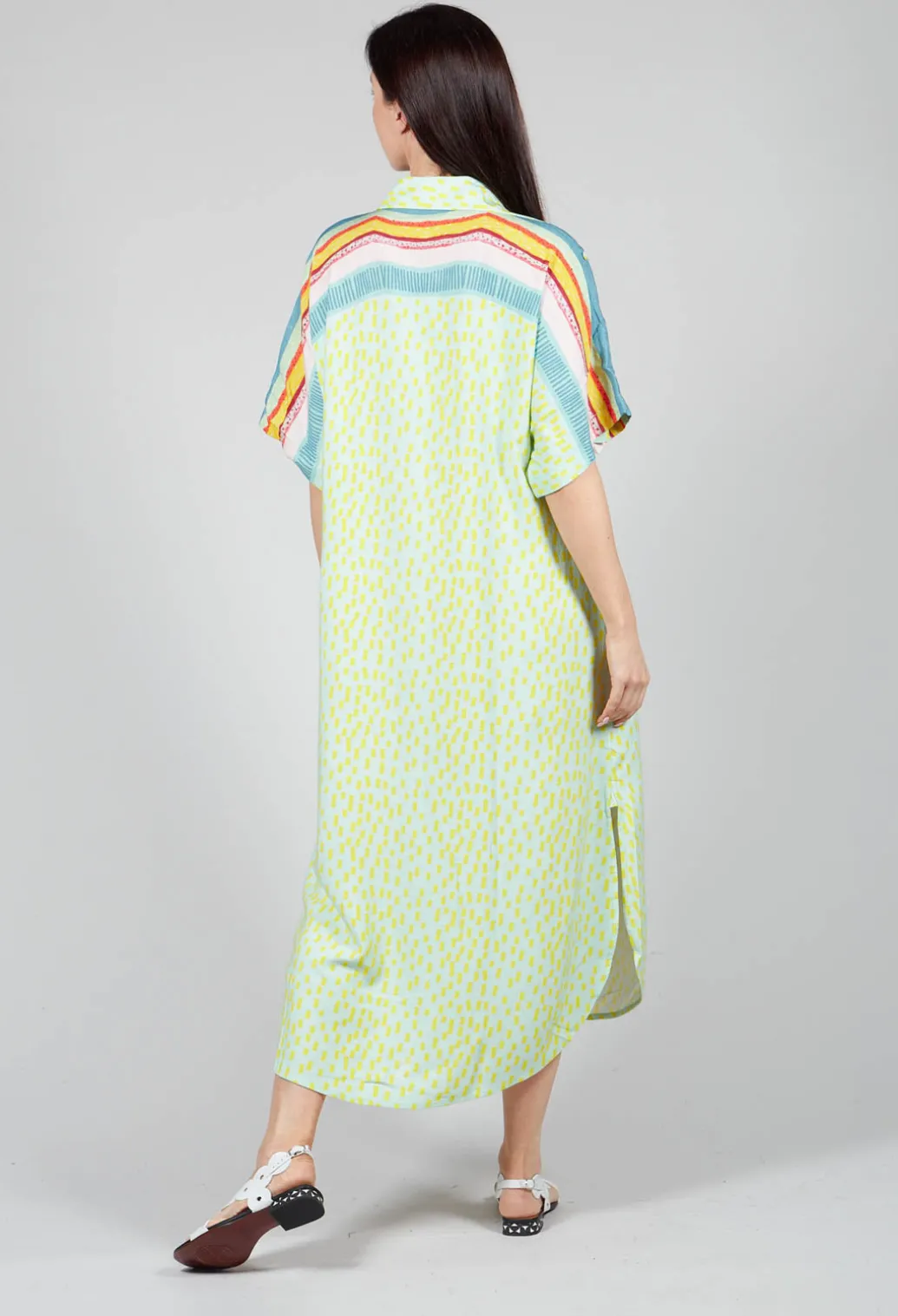 Midi Shirt Dress in Blue