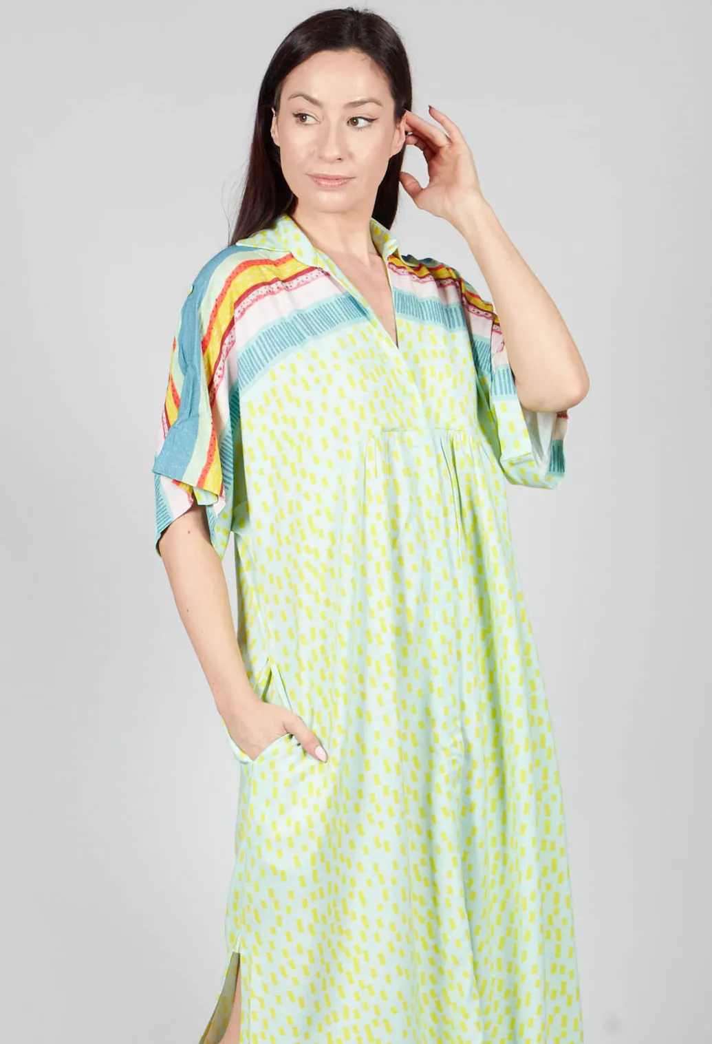 Midi Shirt Dress in Blue