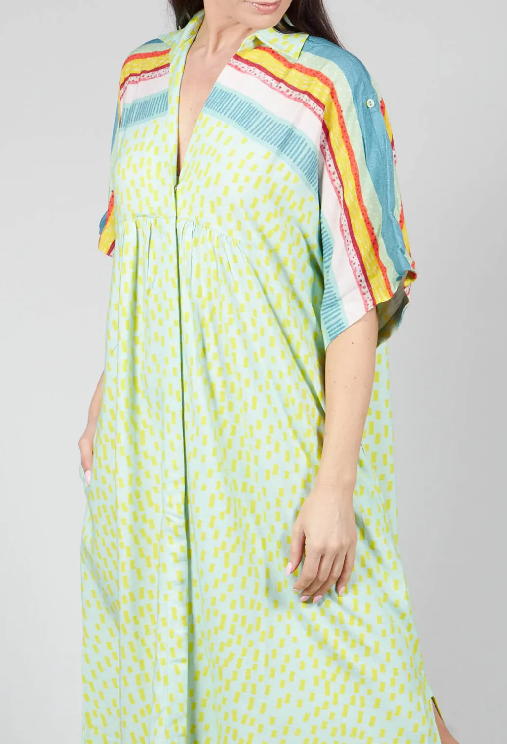 Midi Shirt Dress in Blue