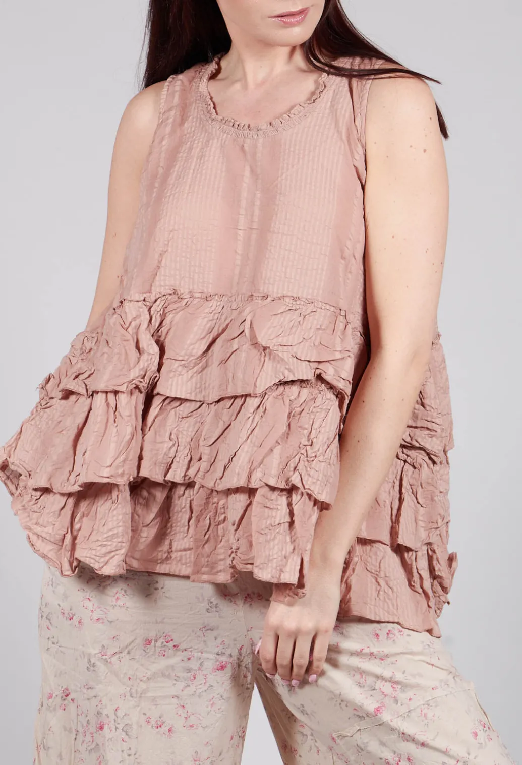 Miracle Top in Embossed Pink