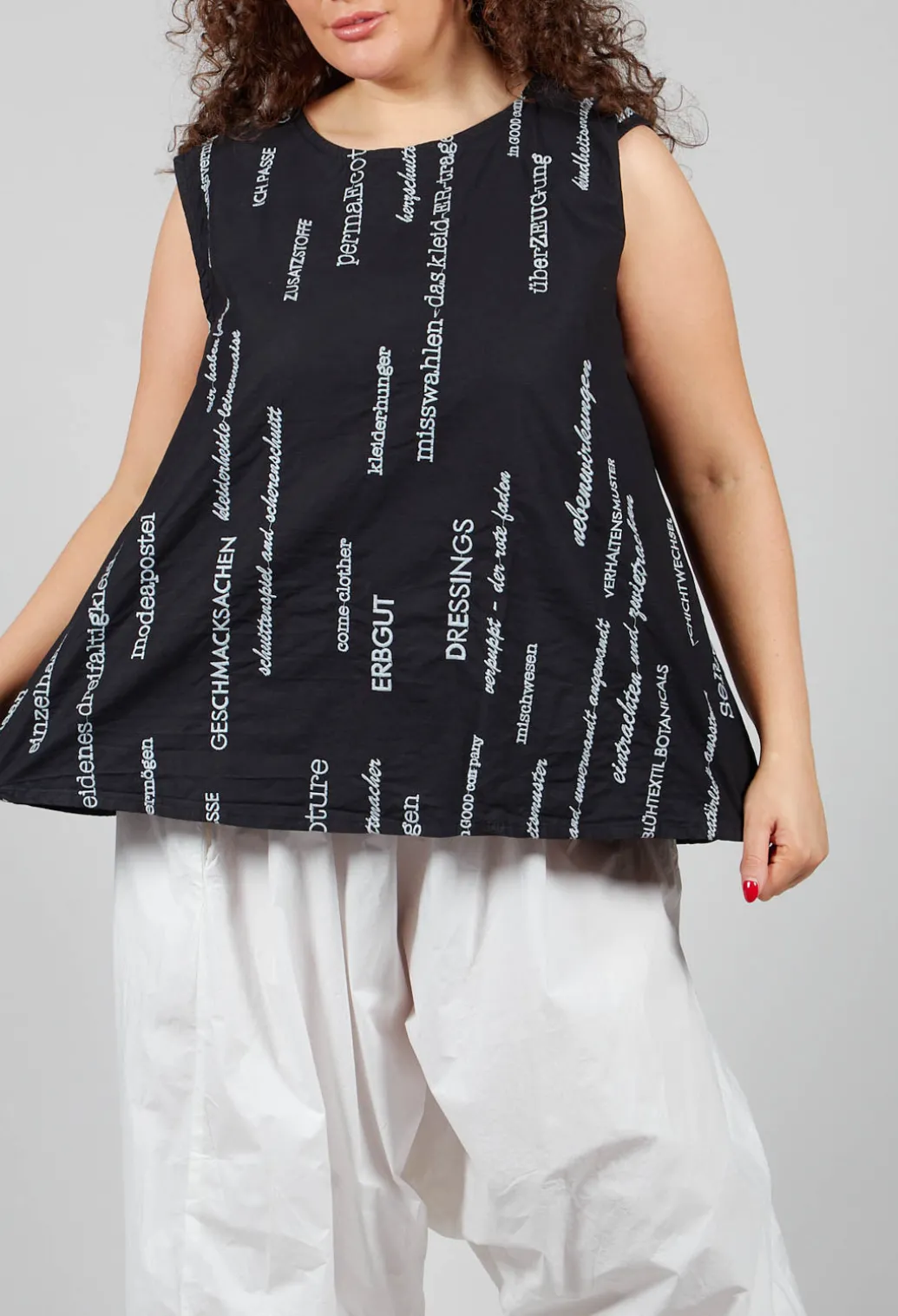 Mischweise Top in Kaviar