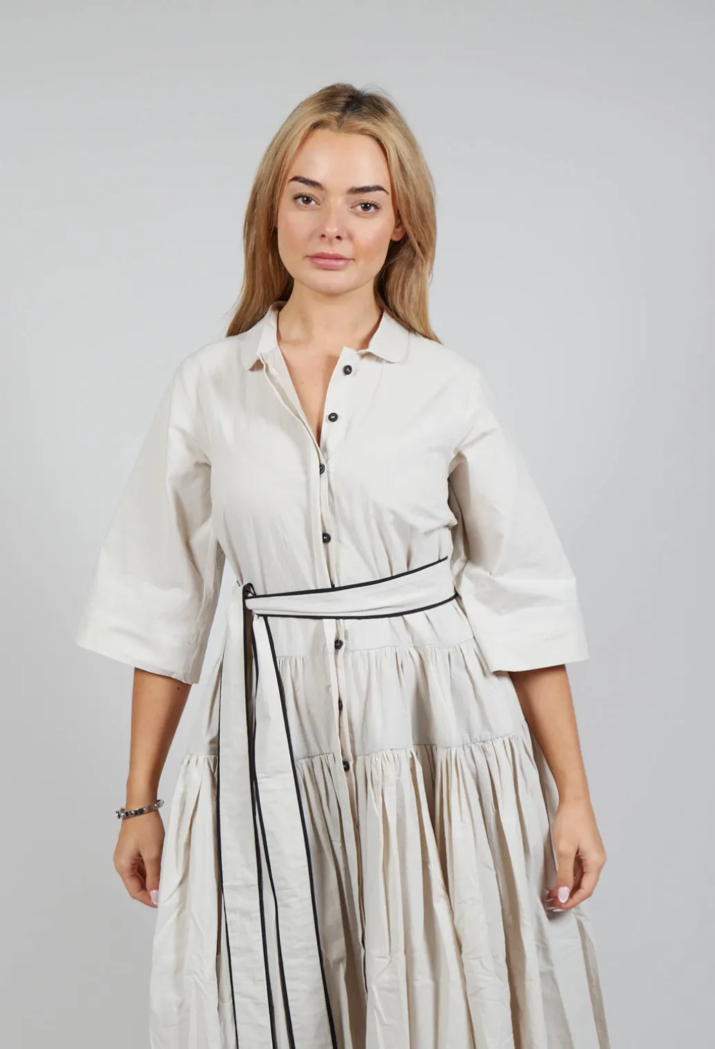 Multi Tiered Dress in Beige