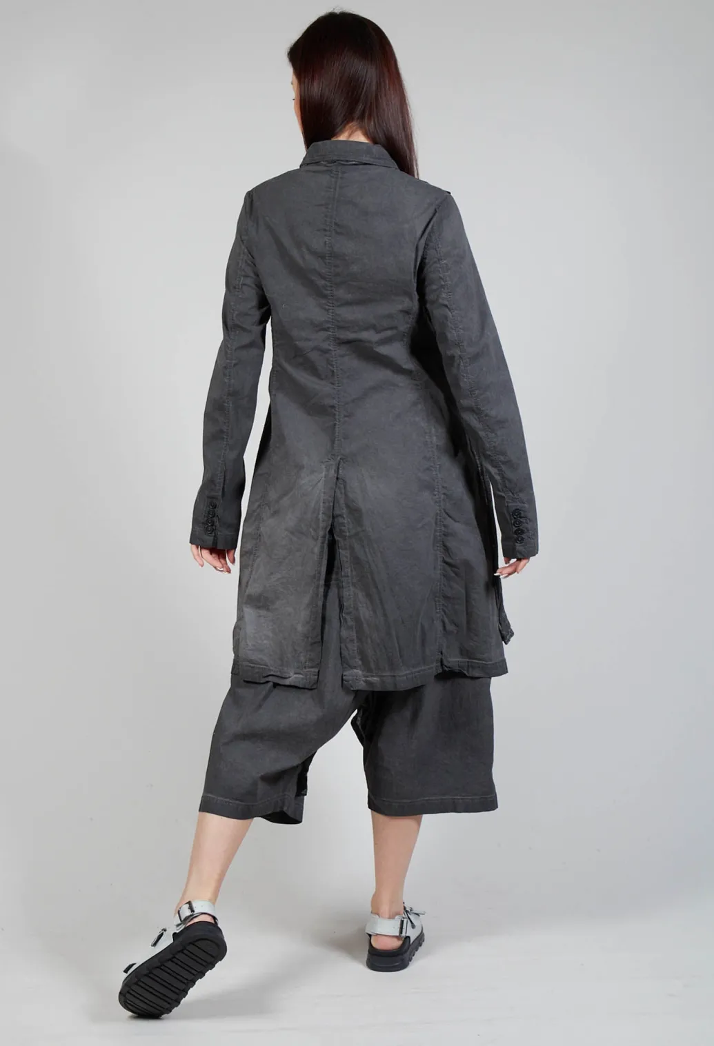 Multi-Pocket Coat in Coal Cloud