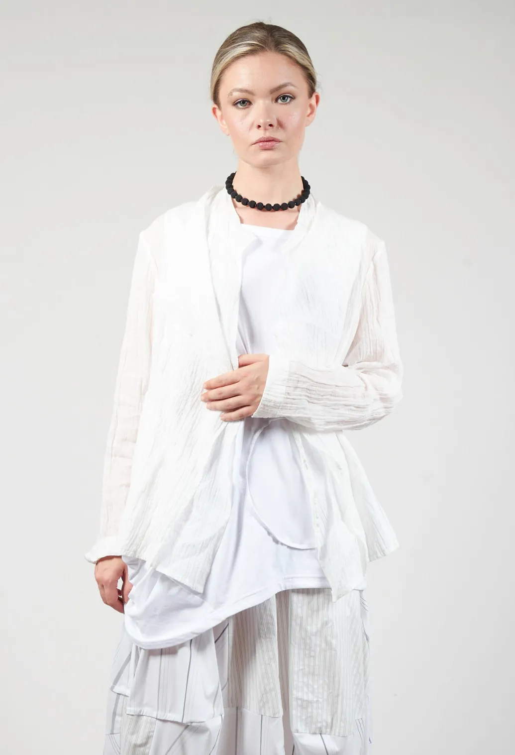 Open Front Jacket in White
