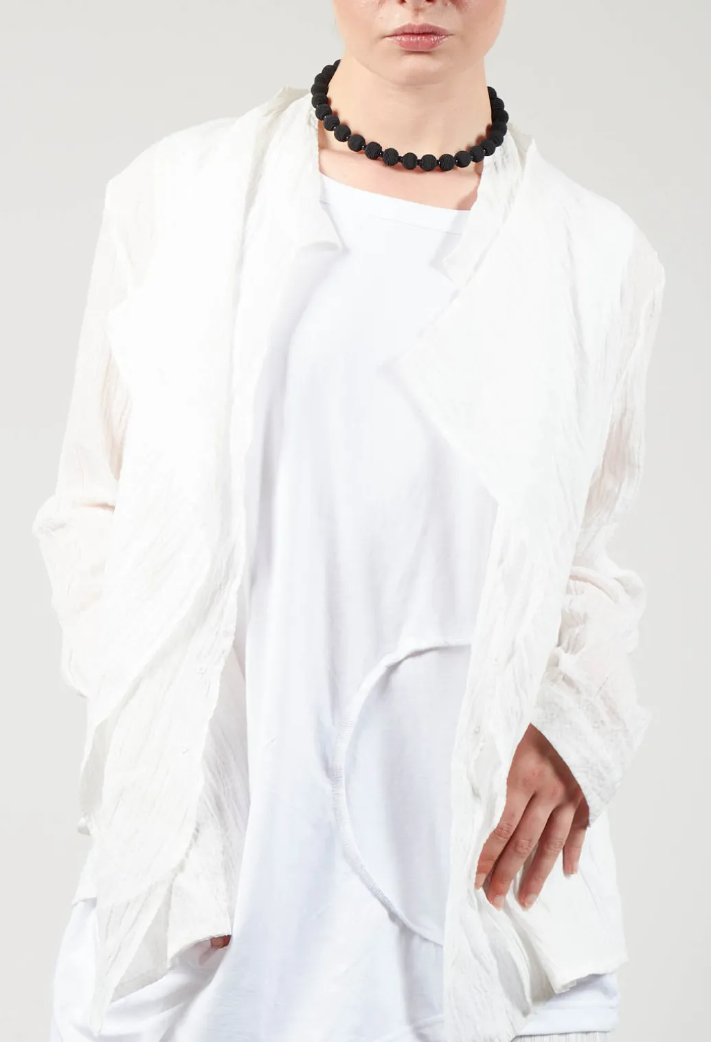 Open Front Jacket in White