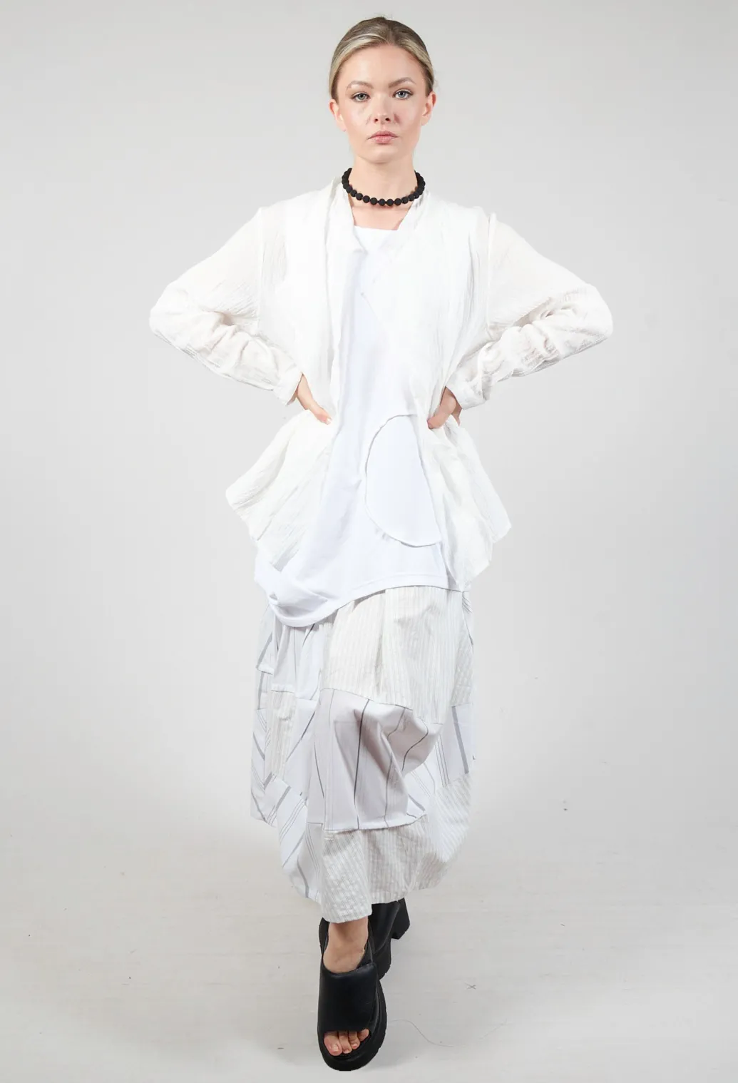 Open Front Jacket in White