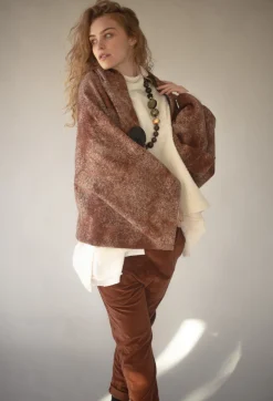Panelled Knit Jumper in Cream