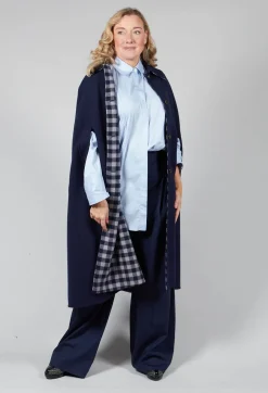 Panelled Shirt in Chianti Sky