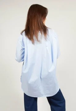 Panelled Shirt in Chianti Sky