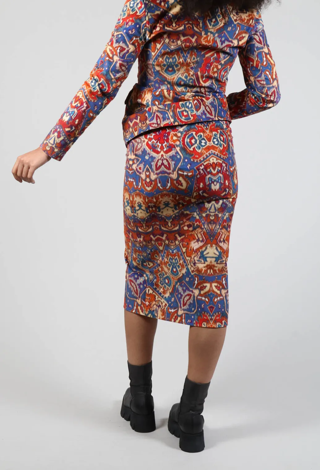 Pencil Skirt in Carpet Print