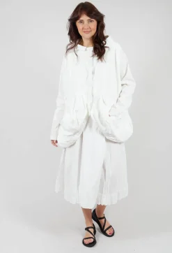 Peplum Hem Jacket in Starwhite