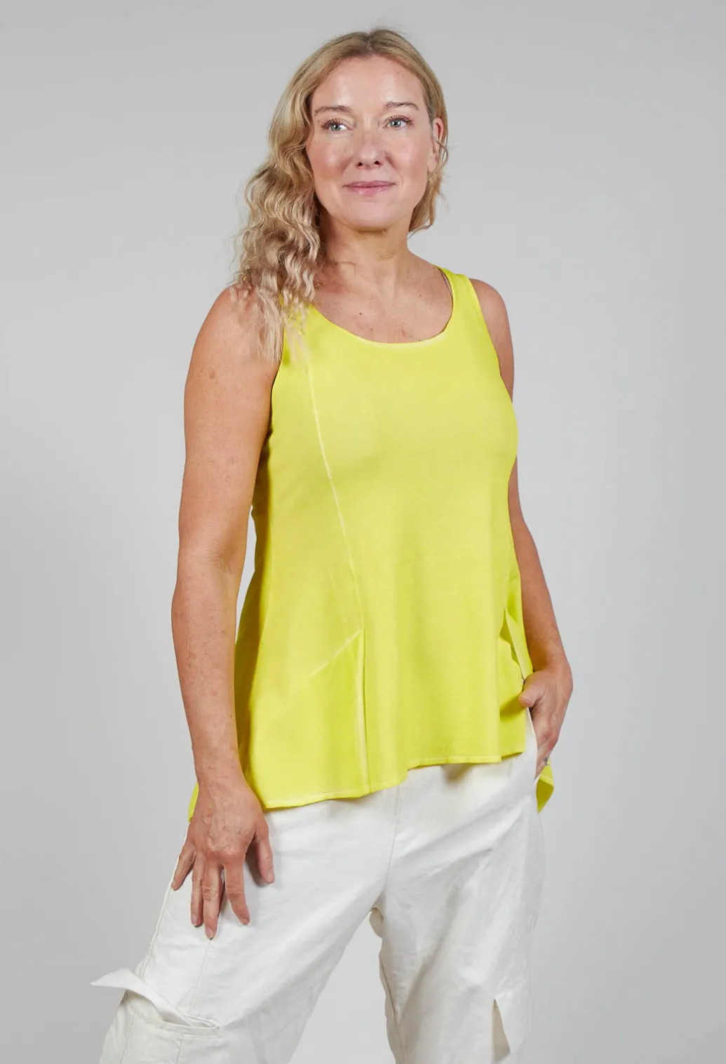 Peplum Vest in Lilly Cloud
