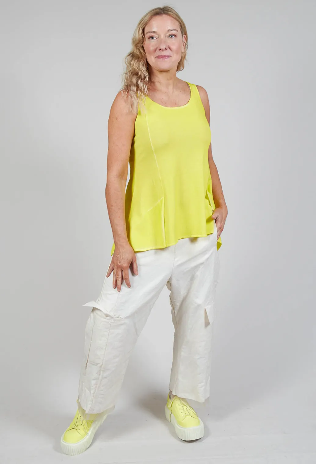 Peplum Vest in Lilly Cloud