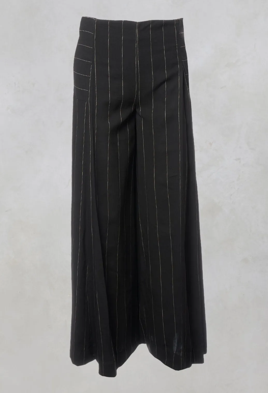 Pinstripe Trousers in Nero