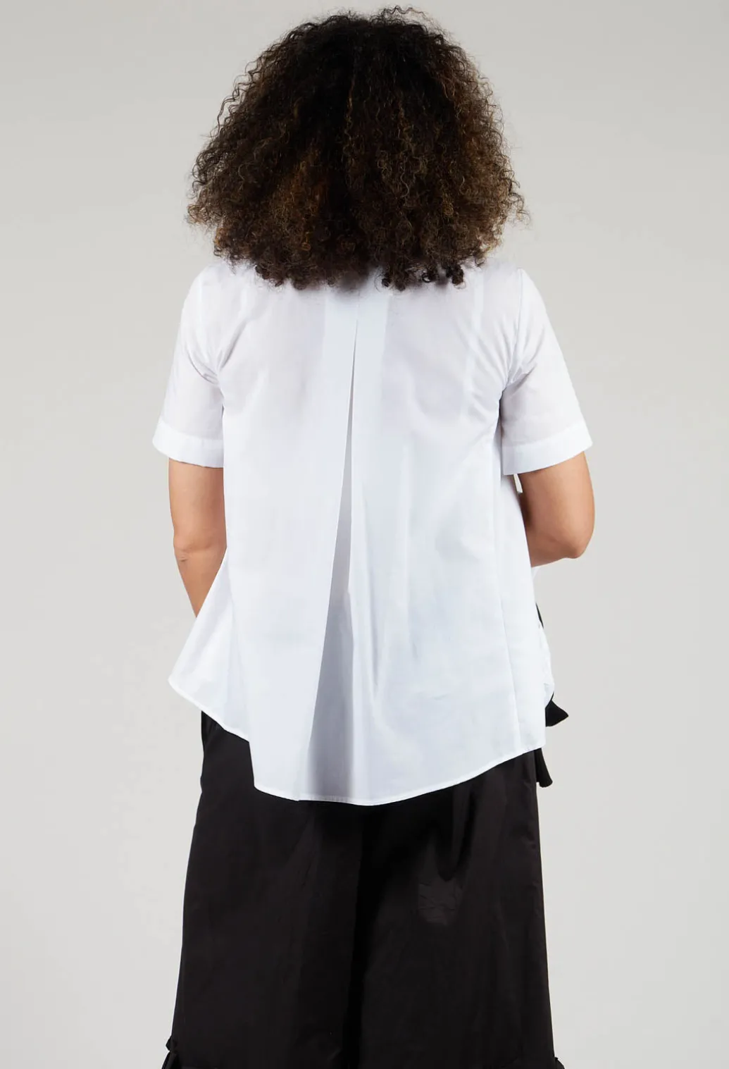 Pleated Shirt in White