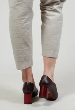 Pointed Heeled Shoes in Goya / Grape