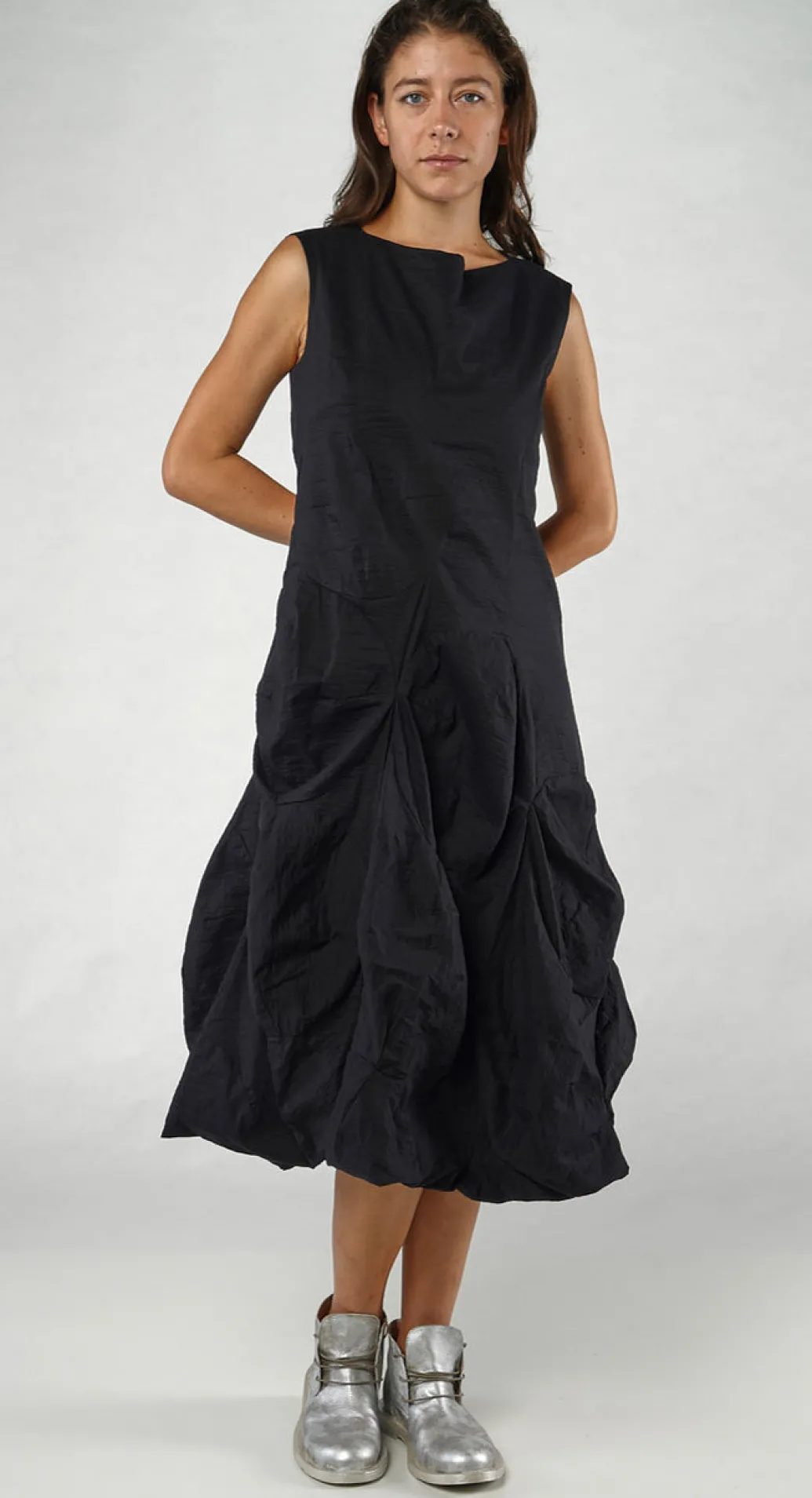 PRE-ORDER - Bubble Midi Dress in Asteroid (Pictured in Black)