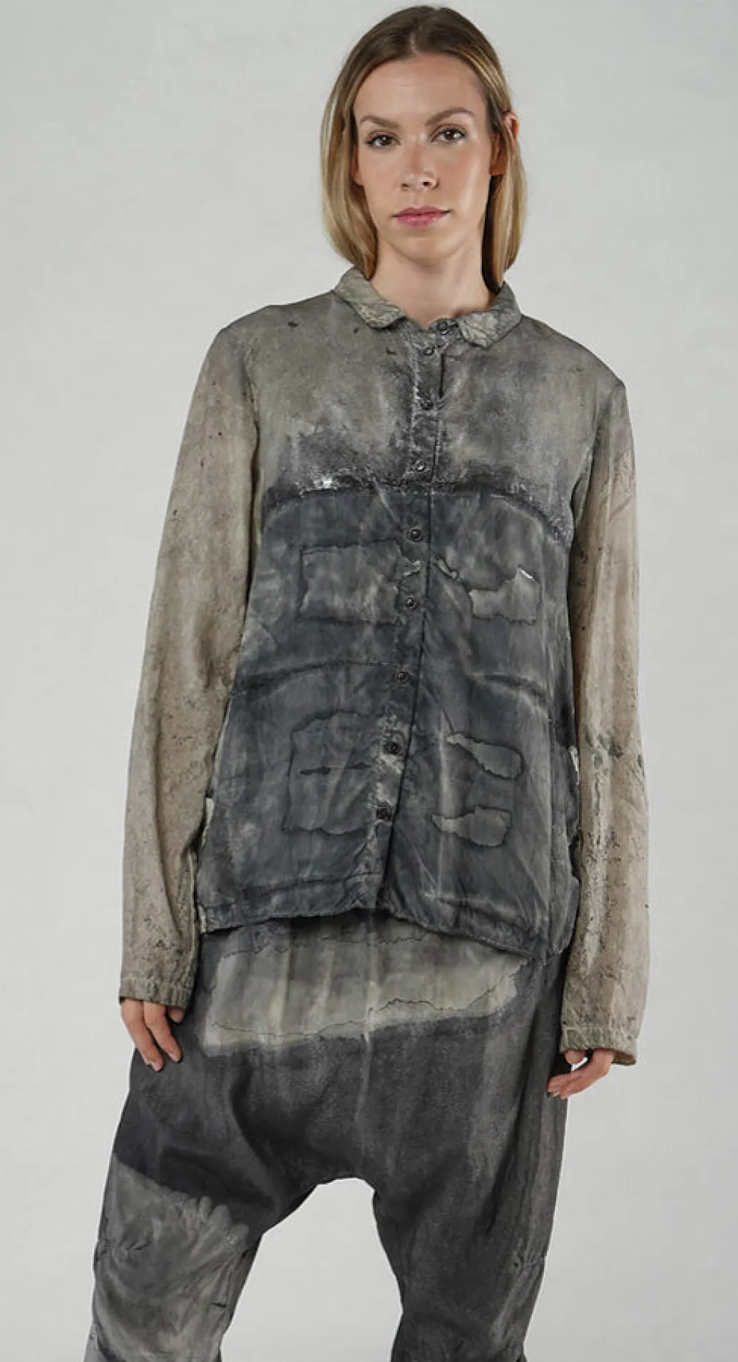 PRE-ORDER - Button Up Shirt in Moon Pigment (Pictured in Asteroid Pigment)