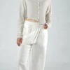 PRE-ORDER - Cropped Cardigan in Navy Print (Pictured in Light Grey Print)