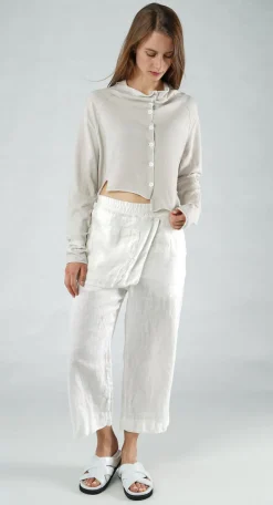 PRE-ORDER - Cropped Cardigan in Navy Print (Pictured in Light Grey Print)