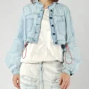 PRE-ORDER - Cropped Lightweight Utility Jacket in Semibleach