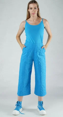PRE-ORDER - Cropped Straight Leg Trousers in Navy (Pictured in Malibu)
