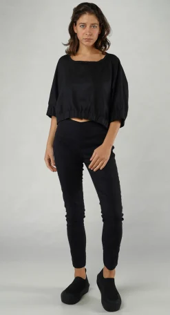 PRE-ORDER -  Cropped T-Shirt in Black Sparkle (Pictured in Black Sparkle)