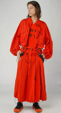 PRE-ORDER - Cropped Utility Jacket in Greige (Pictured in Mandarine)